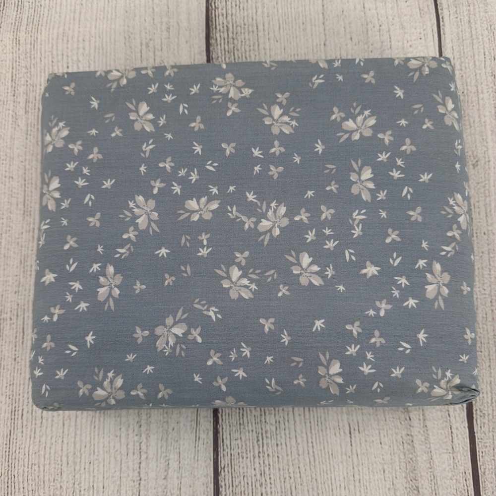 Home Expressions Sheet Set FULL Puritan Blue Flora Cool & Crisp 100% Percale